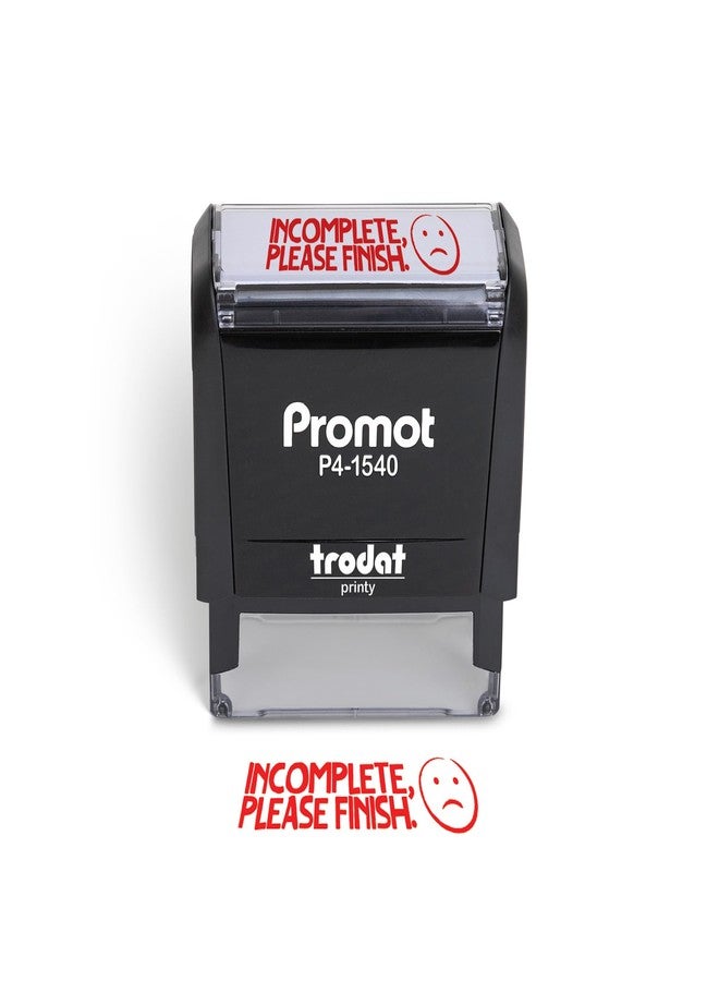 Promot ختم المعلم الترويجي - أختام معلمين ذاتية التحبير للأطفال، للاستخدام في الفصول الدراسية أو التعليم المنزلي - أداة تشجيعية لتقديم ملاحظات "غير مكتمل، يرجى الإكمال" للمعلمين، وأختام تقييم للمعلمين ومكافآت - Image 1